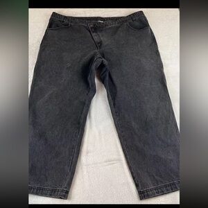 Future collective womens black high rise straight leg denim jeans size 20W
